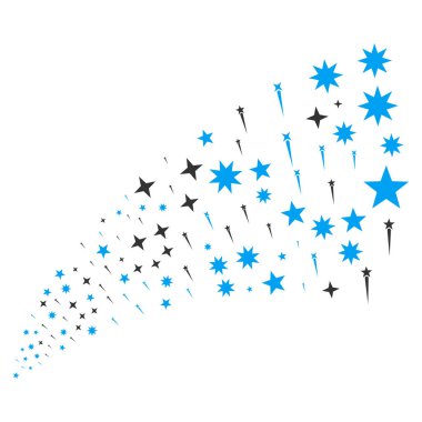 Kaynak akışı konfeti yıldız