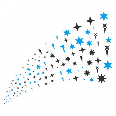 Kaynak akışı konfeti yıldız