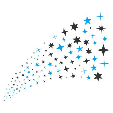 Kaynak akışı konfeti yıldız