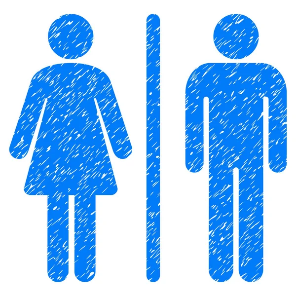 WC-Personen-Grunge-Symbol — Stockvektor