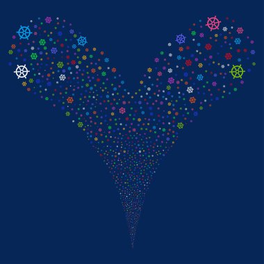 Tekne direksiyon tekerlek çeşme dere