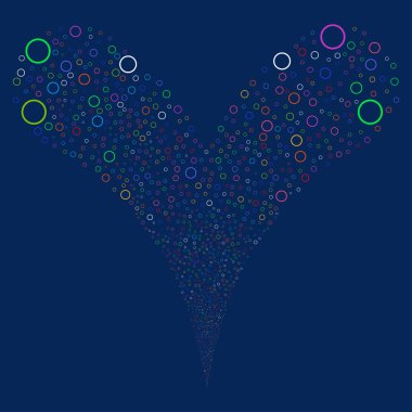 Daire kabarcık çeşme dere