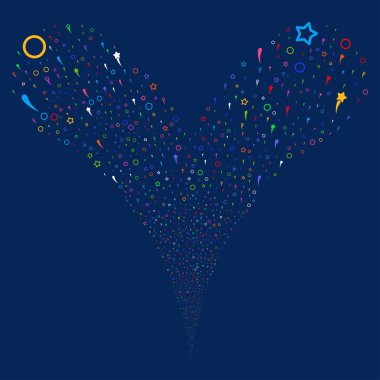 Konfeti yıldız çeşme dere