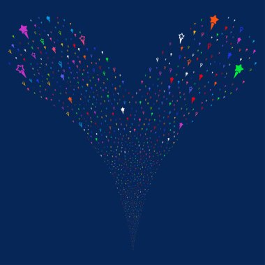 Konfeti yıldız çeşme dere