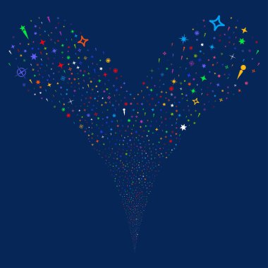 Konfeti yıldız çeşme dere