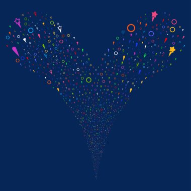 Konfeti yıldız çeşme dere