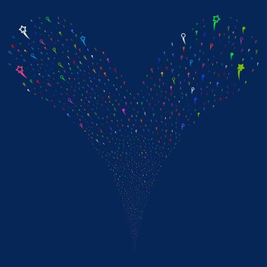 Konfeti yıldız çeşme dere