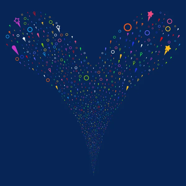 Konfeti yıldız çeşme dere