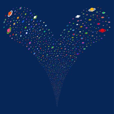 Gezegen Satürn çeşme dere