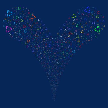 Geri dönüşüm üçgen çeşme dere