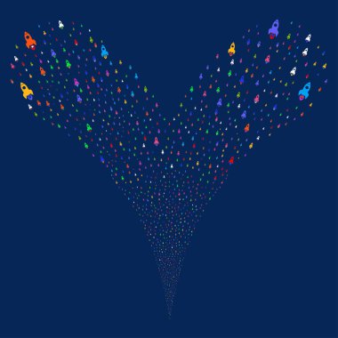 Alan roket çeşme akışı