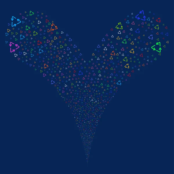 Geri dönüşüm üçgen çeşme dere