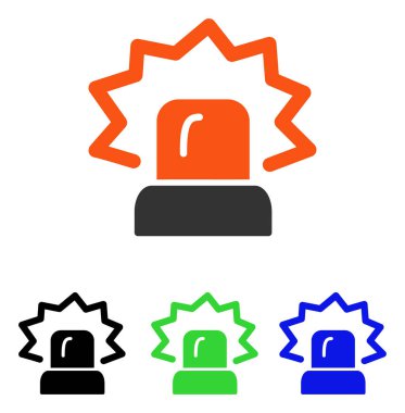 Alarm düz vektör simgesi