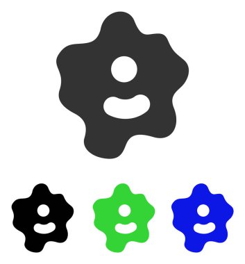 Ameba düz vektör simgesi