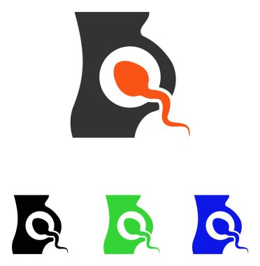 Suni tohumlama düz vektör simgesi