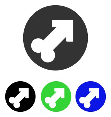 Ereksiyon düz vektör simgesi