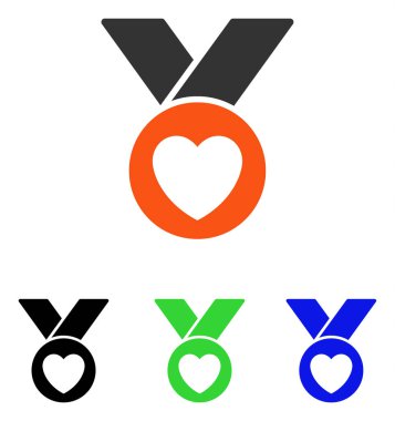 Sadaka madalya düz vektör simgesi