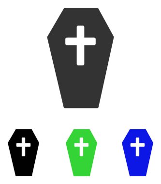 Tabut düz vektör simgesi