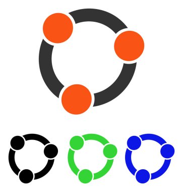 İşbirliği düz vektör simgesi