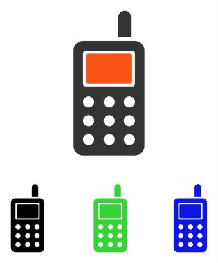 Cep telefonu düz vektör simgesi