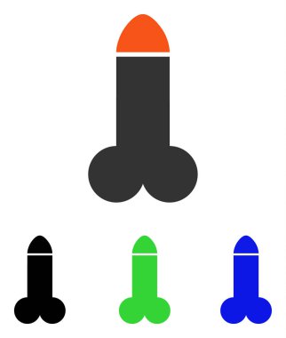 Dildo Flat Vector Icon