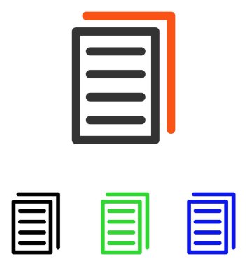 Kopya belge düz vektör simgesi