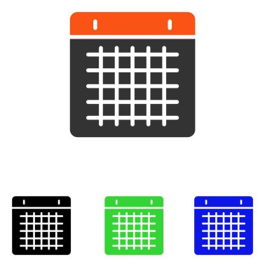 Takvim Düz Vektör Simgesi