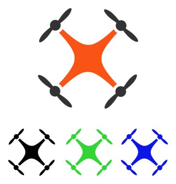 Airdrone düz vektör simgesi