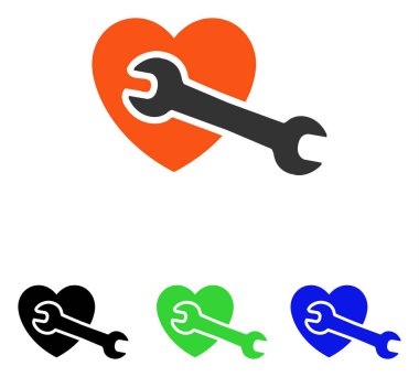 Kalp ameliyatı düz vektör simgesi