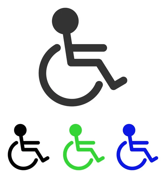 Icono de vector plano para discapacitados — Archivo Imágenes Vectoriales