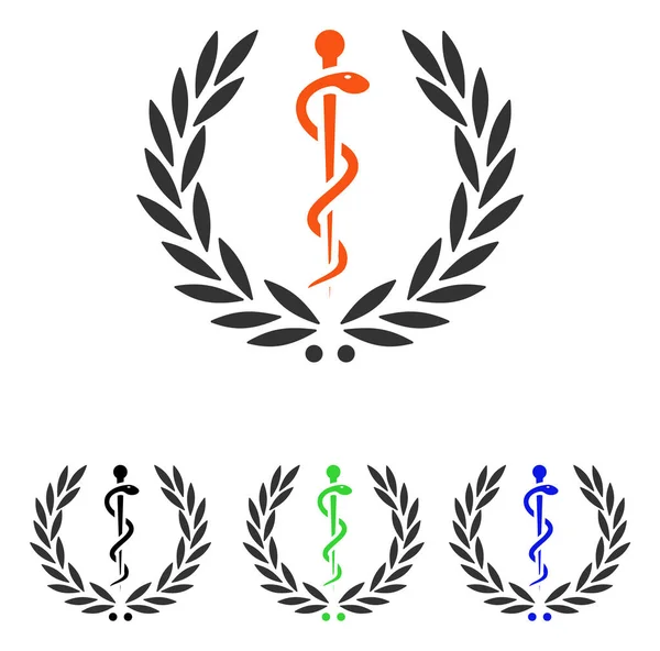 Sağlığa bakım amblemi düz vektör simgesi