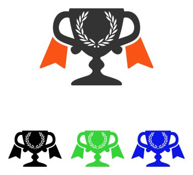 Ödülü Kupası düz vektör simgesi