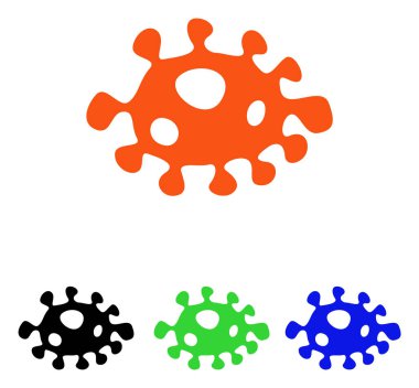 Bakteri düz vektör simgesi