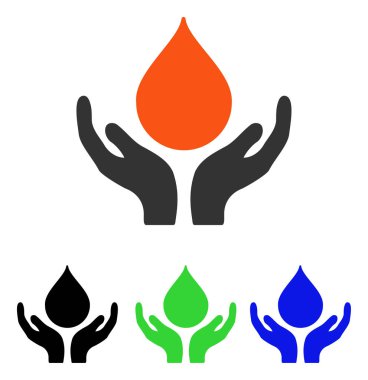 Kan bağışı düz vektör simgesi