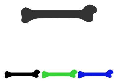 kemik düz vektör simgesi