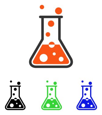 Kaynar sıvı düz vektör simgesi