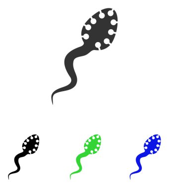 Bulaşıcı mikrop düz vektör simgesi