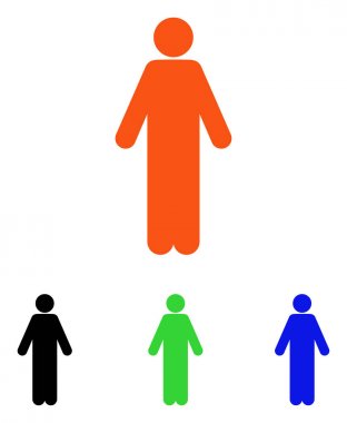 Adam düz vektör simgesi