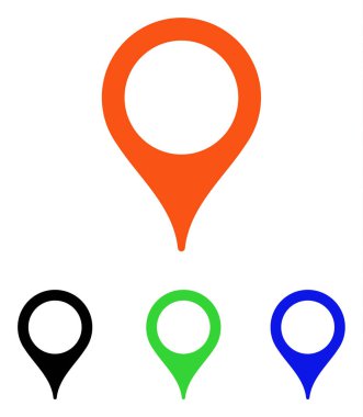 Harita işaretleyici düz vektör simgesi