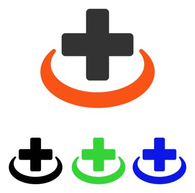 Tıbbi topluluk düz vektör simgesi