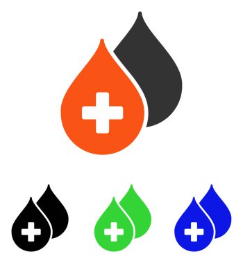 Tıbbi damla düz vektör simgesi