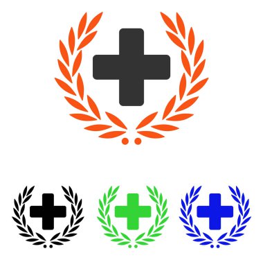 Tıbbi zafer düz vektör simgesi