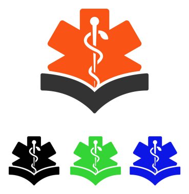 Tıbbi bilgi düz vektör simgesi