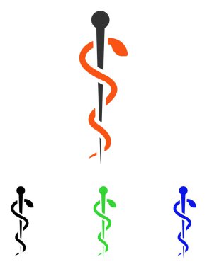 Tıbbi iğne düz vektör simgesi