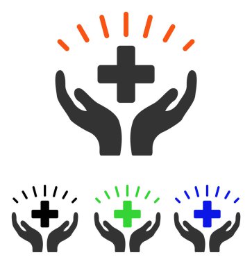 Tıbbi refah düz vektör simgesi