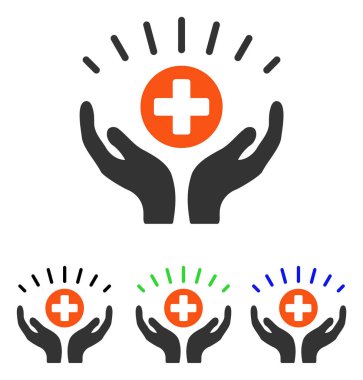 Tıbbi refah düz vektör simgesi