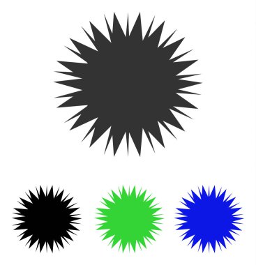 Mikrop Spore düz vektör simgesi