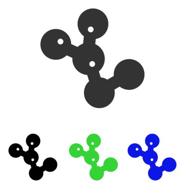 Mikrop kolonisi düz vektör simgesi