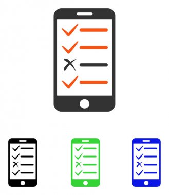 Mobil Test düz vektör simgesi