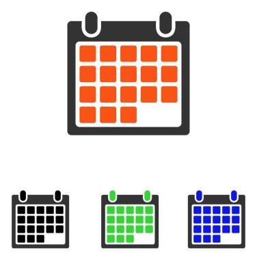 Ay düz vektör simgesi